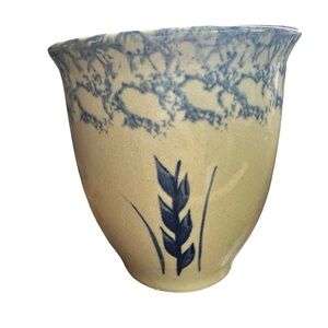 Blue and Cream Artistic Vase